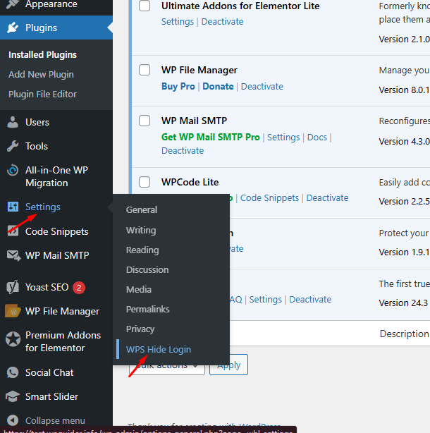 Post activation navigate to Settings General